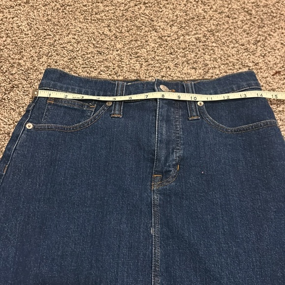 Madewell Stretch Denim Straight Mini Skirt: Step-Hem Edition - Picture 7 of 14